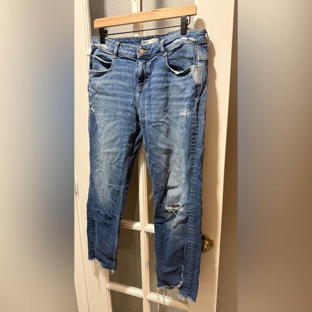 Zara Blue Ankle & Cropped Jeans - Picture 2 of 12